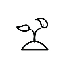 Go green Icon Template Logo Design Emblem Isolated Illustration logotype outline solid Background White 
