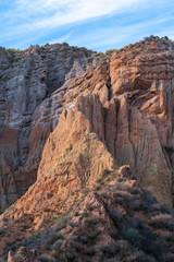 Fototapeta na wymiar Steep landscape in Los Picachos in Spain