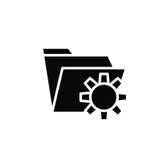 File Document Management Icon , Business Logotype Design Emblem Isolated Illustration , Template Vector Simple Company Directory Concept File Sign , Outline Solid Background White
