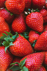 Strawberries background.