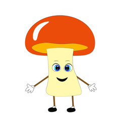 mushroom illustration. healthy and organic vegetable