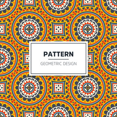 Seamless mandala islamic pattern. Vintage elements