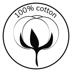 100% cotton sign with flower