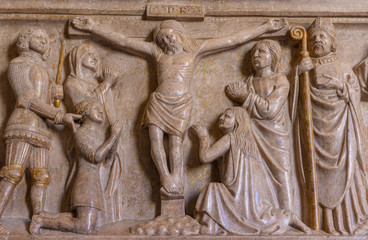 Italy, Milan, 13 February 2020, Sforzesco castle, view and interior details