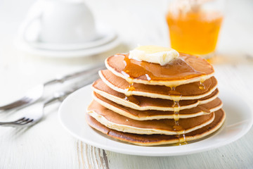 Pancakes with Butter and Honey