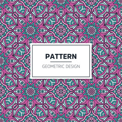 Seamless mandala islamic pattern. Vintage elements