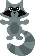 raccoon vector isolated
