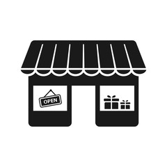 store vector icon in trendy flat style