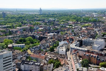 Obraz premium Bird eye view over Cologne city center, Germany