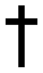 Black Cross. Simple black cross vector use for religion or symbol.