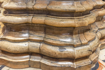 Italy, Milan, 12 February 2020, details in the interior of the Duomo