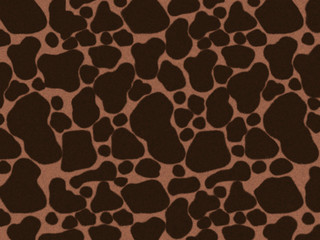 3D Giraffe or Cow brown print camouflage texture, fur carpet animal skin patterns or backgrounds, dark and brown cheetah theme, look smooth, fluffy and soft, fashion clothes textile safari concept.