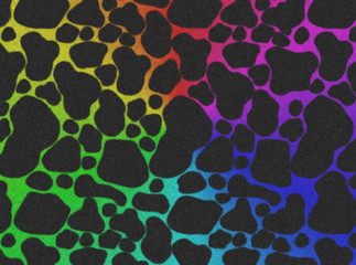 3D Giraffe Muti-color rainbow print camouflage texture, carpet animal skin patterns or backgrounds, 7 colors of cheetah theme, look smooth, fluffy and soft, fashion clothes textile safari concept.