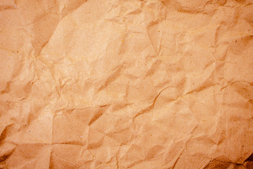 Brown texture of crumpled paper texture