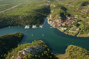 Skradin town, next to Šibenik, Croatia.