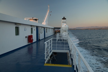 Ferry on the sea, island, Croatia.