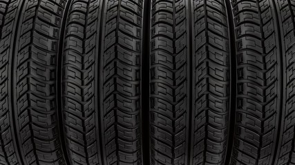 Fototapeta premium Automobile tire. Wheels for the car. Tires for cars. 