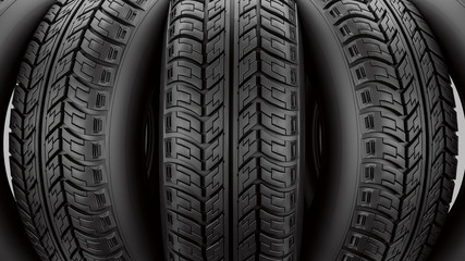Automobile tire. Wheels for the car. Tires for cars. 