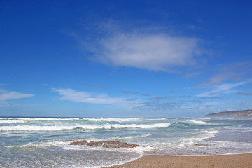 Fototapeta na wymiar Bom Sucesso Beach, Portugal 