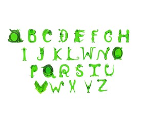 3d illustration of the child alphabet