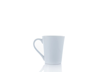 White coffee cup on a white background isolated