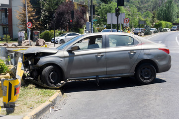 Car crash acident on street