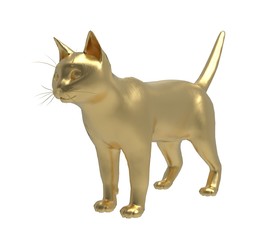 3d illustration of the cat