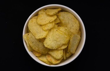 Chips in a plate
