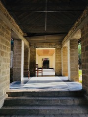 An old abandoned corridor in the house of the founder of Pakistan