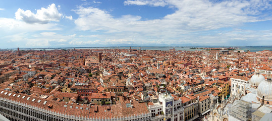 Panoramic ariel view of Venice Italy