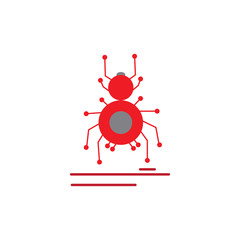 simple beetle icon. vector design