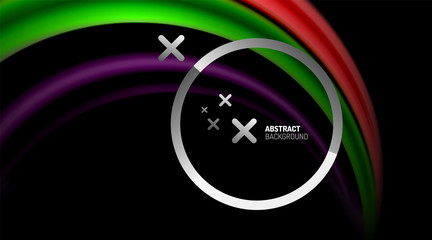 Swirl, curve blurred color lines, holographic rainbow liquid style gradient waves for Wallpaper, Banner, Background, Card, Book Illustration, landing page