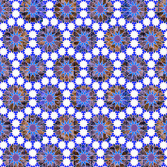 Gorgeous ornamental pattern with colorful background