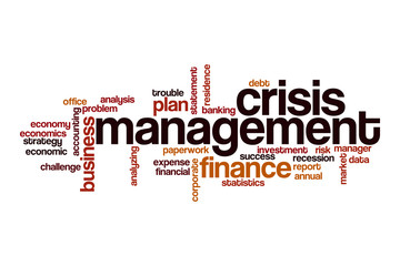 Crisis management word cloud concept