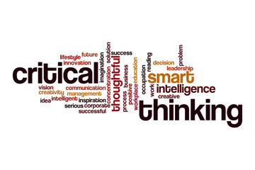 Critical thinking word cloud concept