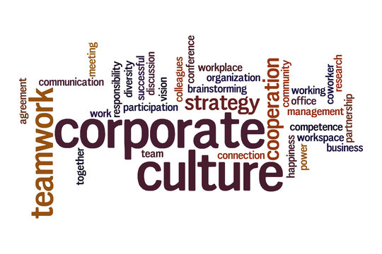 Corporate culture word cloud concept