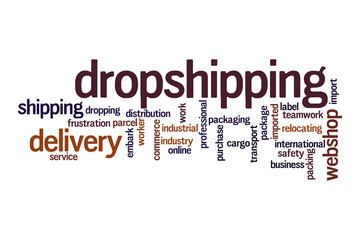 Obraz premium Dropshipping word cloud concept