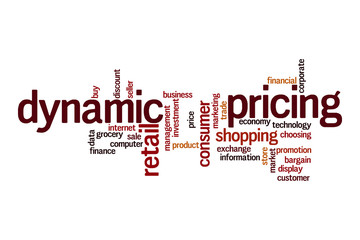 Dynamic pricing word cloud concept