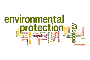 Environmental protection word cloud concept
