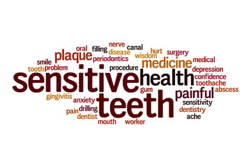 Sensitive teeth word cloud concept