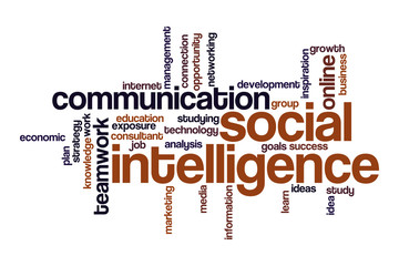 Social intelligence word cloud concept