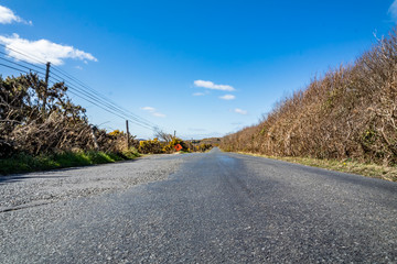 Empty country road in County Donegal during the Coronavirus pandemic - Ireland