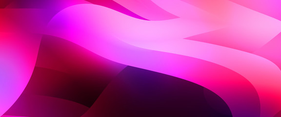 Abstract background with colorful gradient. Vibrant graphic wallpaper with stripes design. Fluid 2D illustration of modern movement.