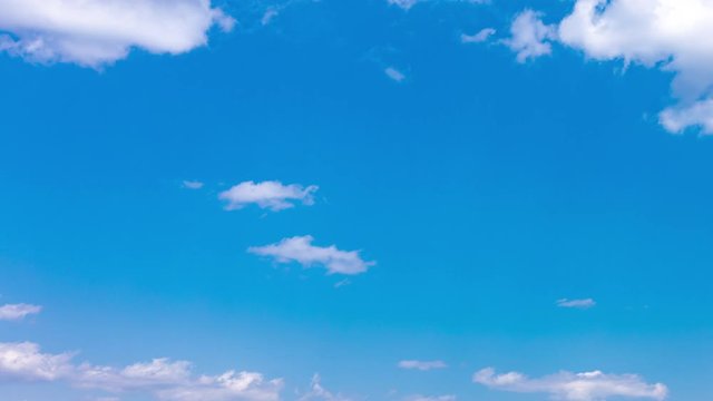 4K 晴天の青空  白い雲　春 タイムラプス
