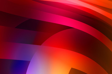 Abstract background with colorful gradient. Vibrant graphic wallpaper with stripes design. Fluid 2D illustration of modern movement.