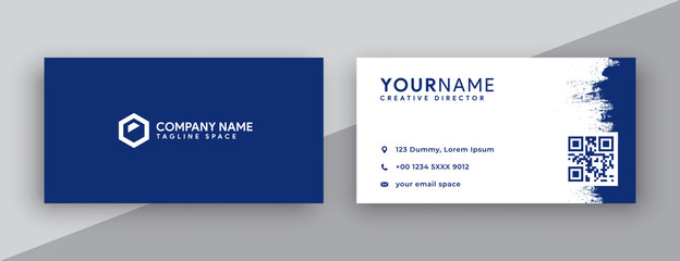classic blue business card design template , corporate identity design .