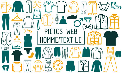 Textile Homme - Picto / web