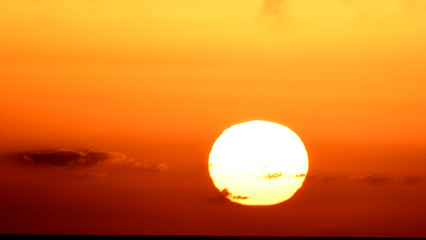 sunset over the sea