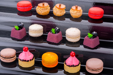 Mini desserts for outdoor catering, for holidays and ceremonies, for restaurant, menu
