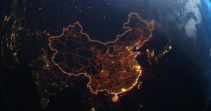 Planet Earth from Space People's Republic of China highlighted, elements of this image courtesy of NASA